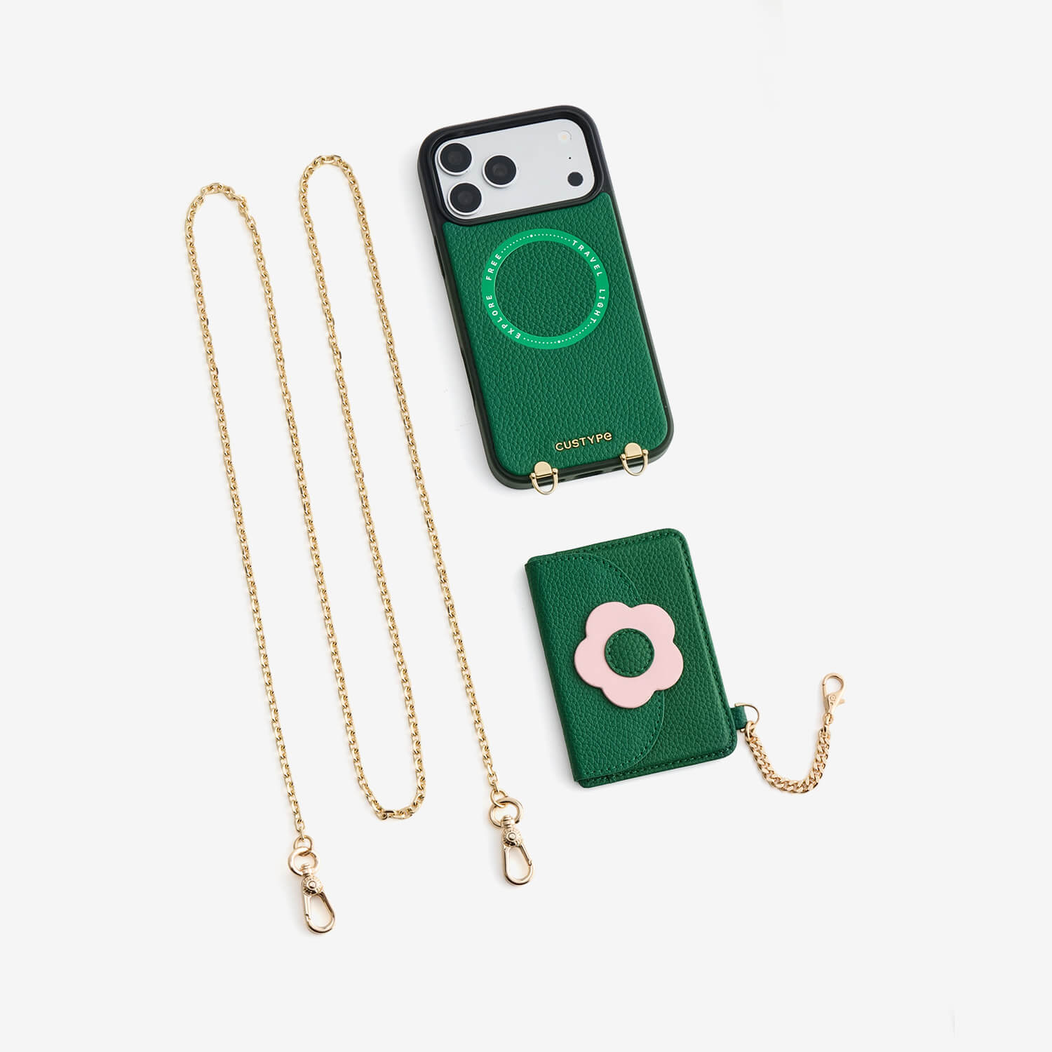 stylish green iPhone 18 Pro phone case with wallet
