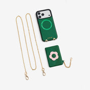 stylish green iPhone 18 Pro phone case with wallet