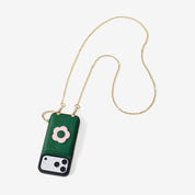 Delicate Metal Chain- Slim Wallet Phone Case with Crossbody Chain