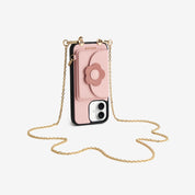 Delicate Metal Chain- Slim Wallet Phone Case with Crossbody Chain