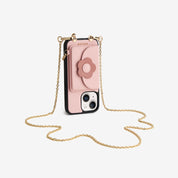 Delicate Metal Chain- Slim Wallet Phone Case with Crossbody Chain