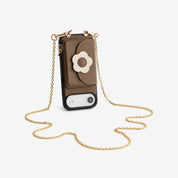 Delicate Metal Chain- Slim Wallet Phone Case with Crossbody Chain