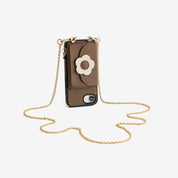 Delicate Metal Chain- Slim Wallet Phone Case with Crossbody Chain