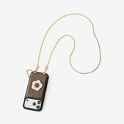 Delicate Metal Chain- Slim Wallet Phone Case with Crossbody Chain