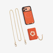 utility Orange iPhone 18 Pro detachable wallet phone case for travel