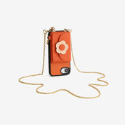 Delicate Metal Chain- Slim Wallet Phone Case with Crossbody Chain