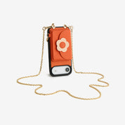 Delicate Metal Chain- Slim Wallet Phone Case with Crossbody Chain