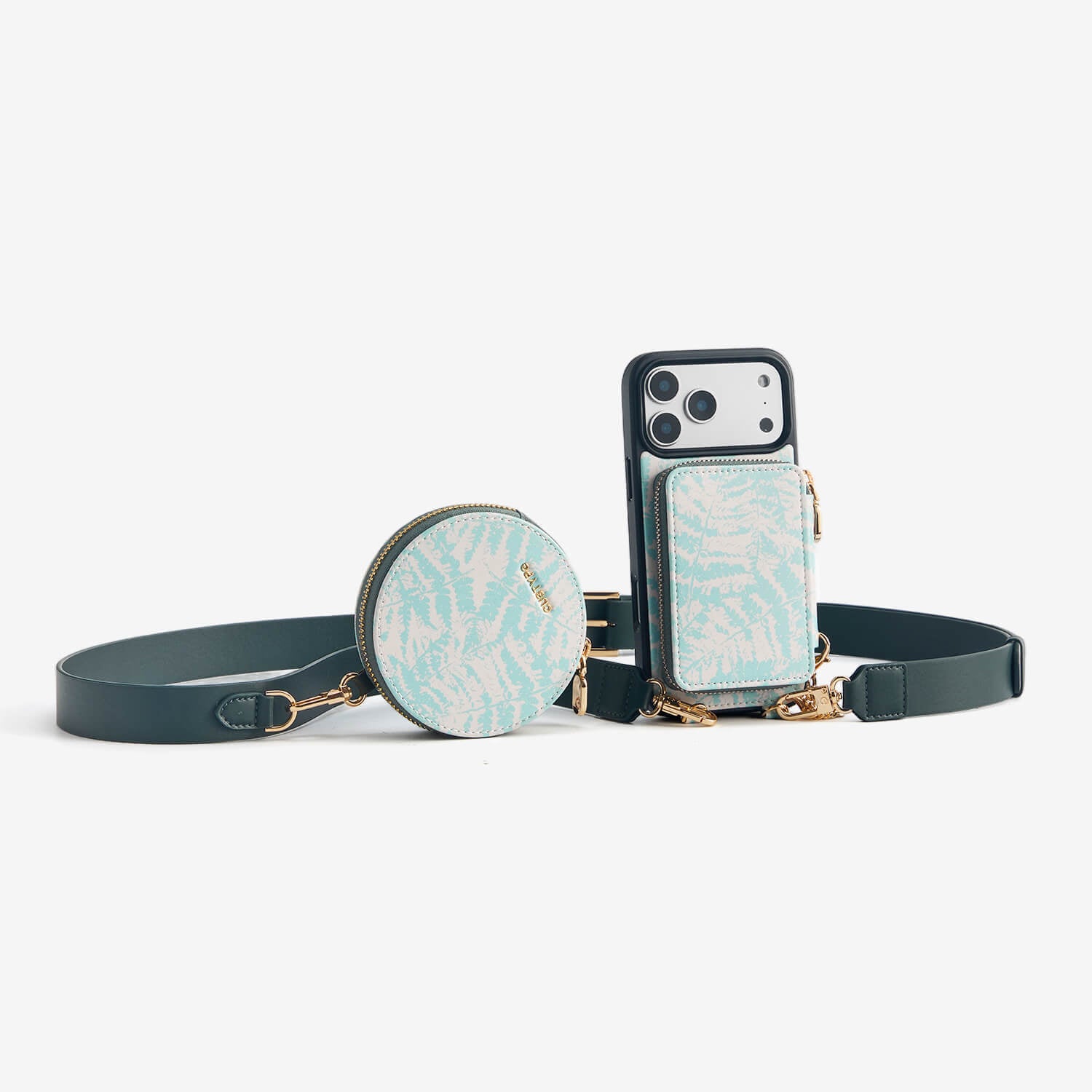 Jasmine- Nature Theme Designer iPhone Crossbody Case with Card Holder