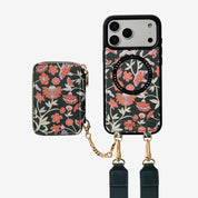 Jasmine- Nature Theme Designer iPhone Crossbody Case with Card Holder