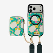 Jasmine- Nature Theme Designer iPhone Crossbody Case with Card Holder