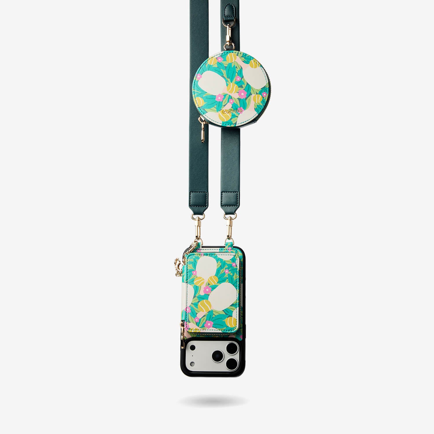 Jasmine- Nature Theme Designer iPhone Crossbody Case with Card Holder