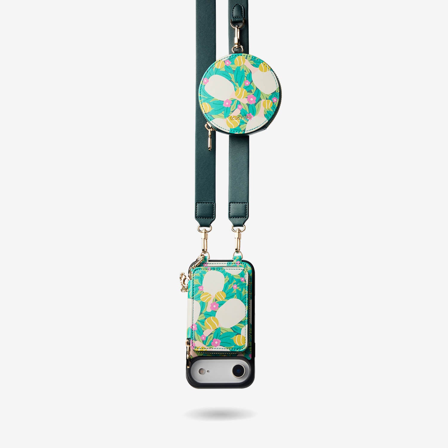 Jasmine- Nature Theme Designer iPhone Crossbody Case with Card Holder