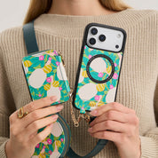 Jasmine- Nature Theme Designer iPhone Crossbody Case with Card Holder