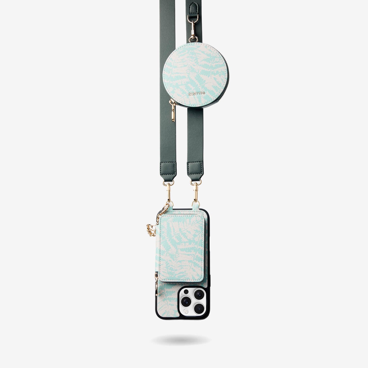 Jasmine- Nature Theme Designer iPhone Crossbody Case with Card Holder