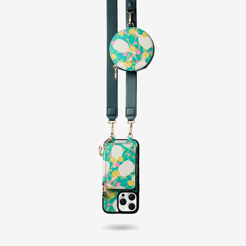 Jasmine- Nature Theme Designer iPhone Crossbody Case with Card Holder-Custype