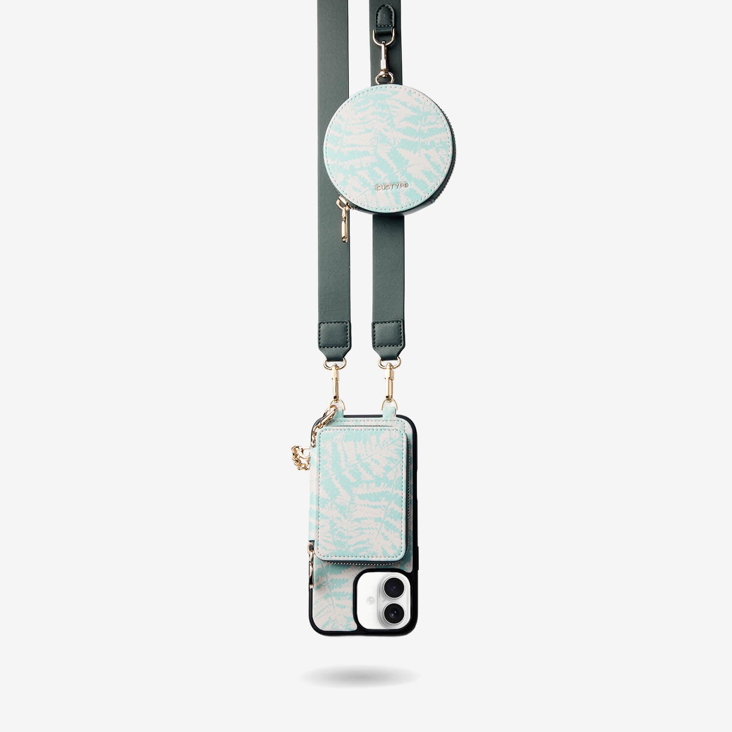 Jasmine- Nature Theme Designer iPhone Crossbody Case with Card Holder