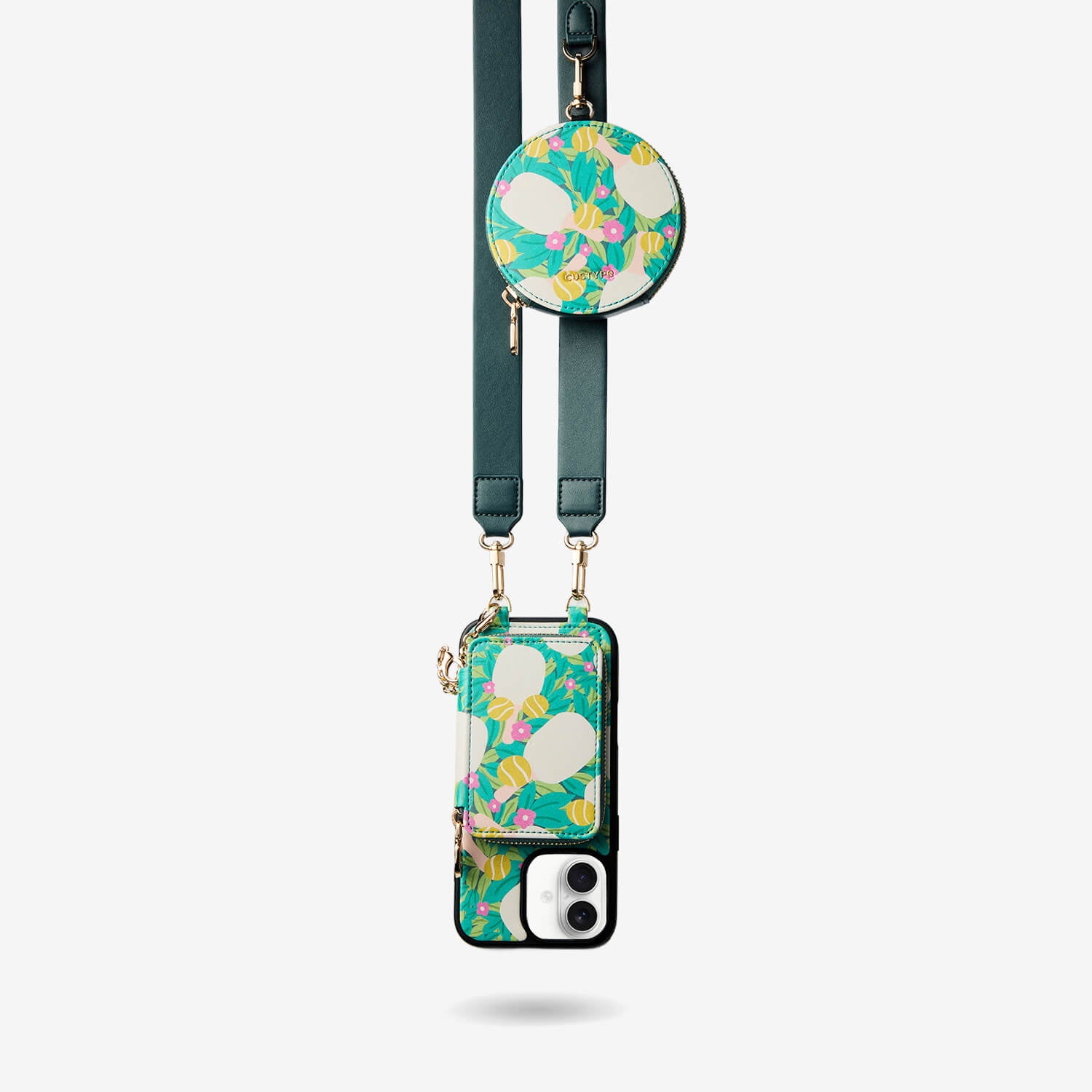 Jasmine- Nature Theme Designer iPhone Crossbody Case with Card Holder