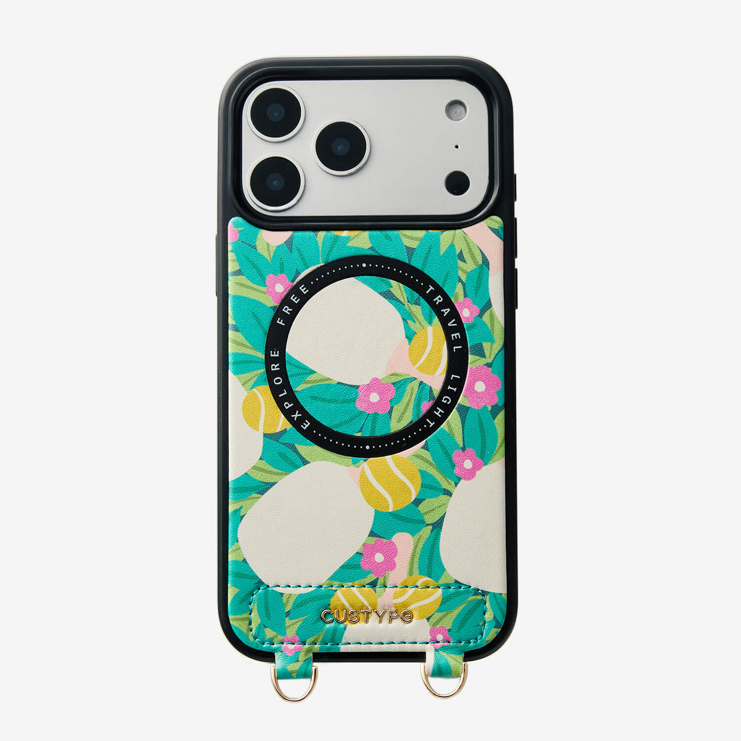 Jasmine- Nature Theme Designer iPhone Crossbody Case with Card Holder