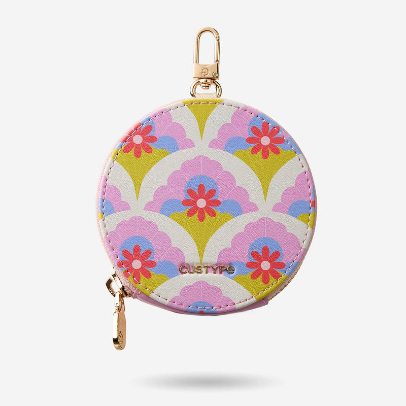 round pouch with zipper