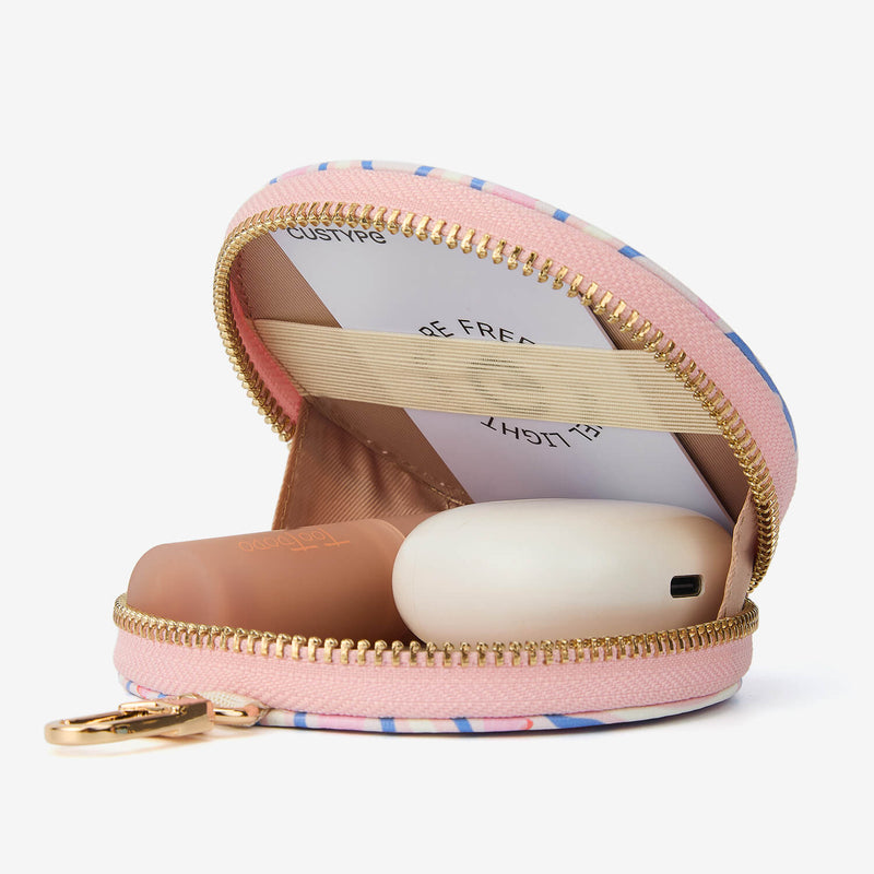 round leather coin pouch