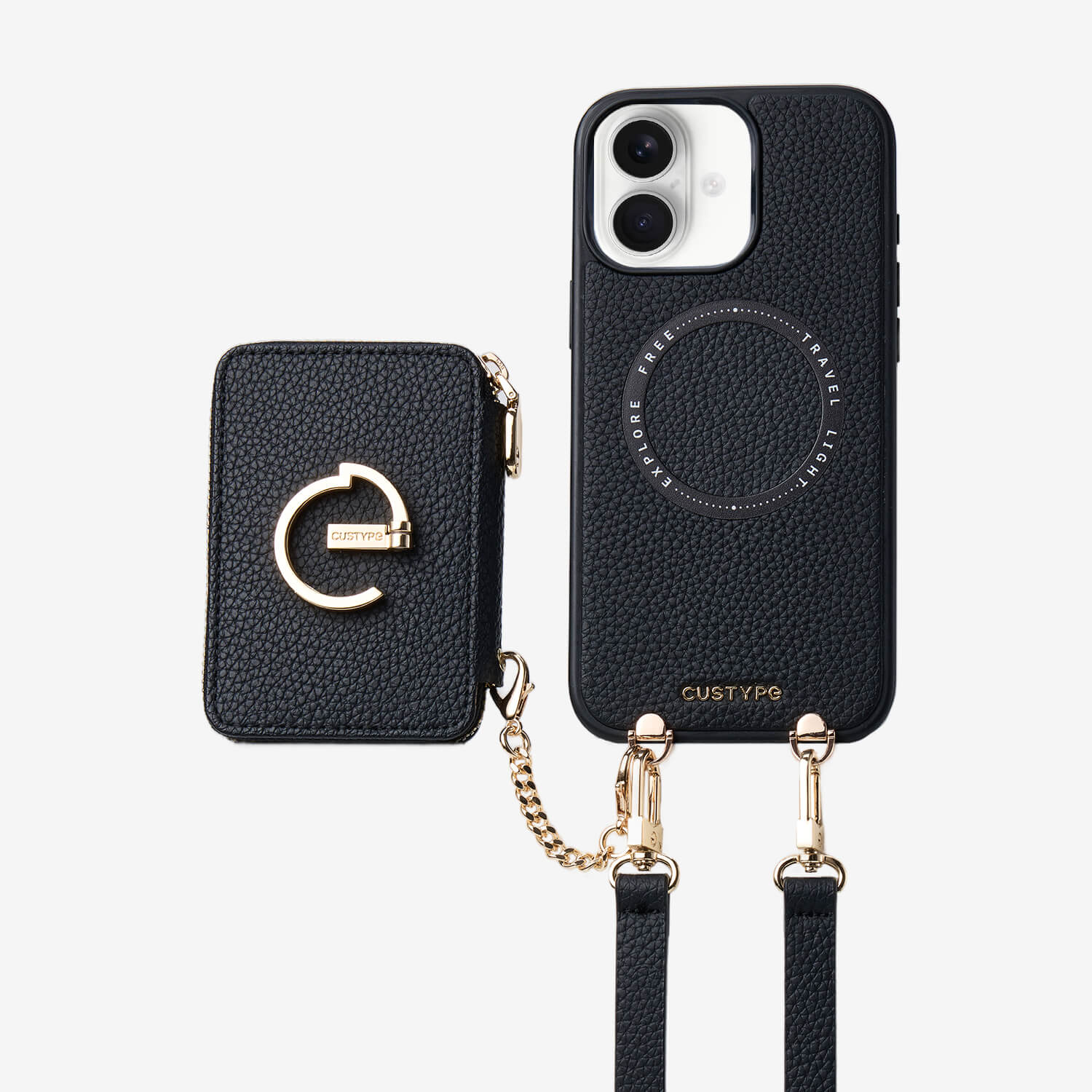 iPhone 16 Crossbody Wallet Cases with Straps and Card Holder-Custype