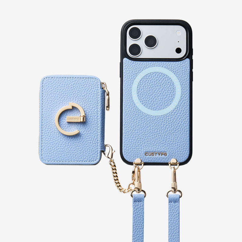 オリジナルデザインセット - 旅行用取り外し可能なMagsafeクロスボディウォレット電話ケースセット