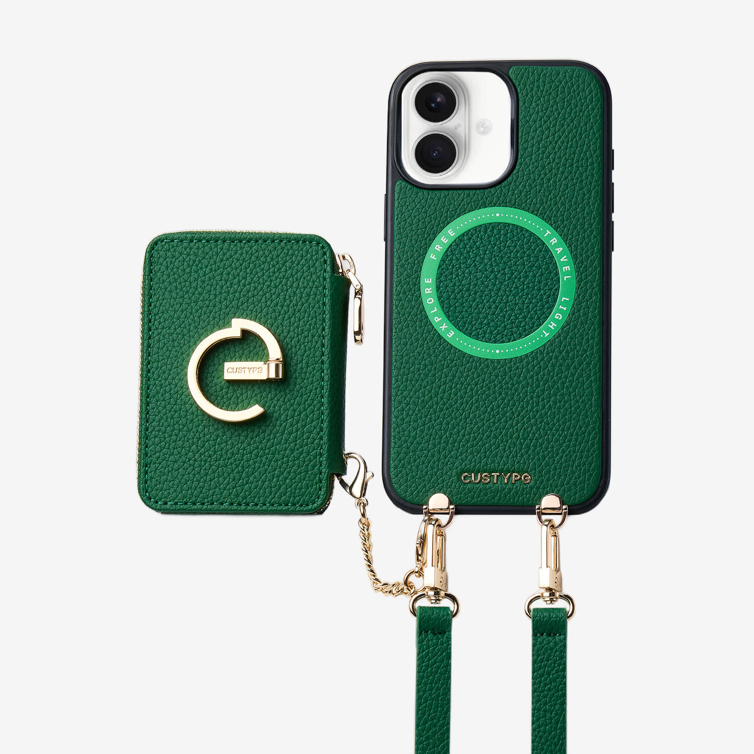 Original Design Set- Detachable Magsafe Crossbody Wallet Phone Case Set For Travel - iPhone 17