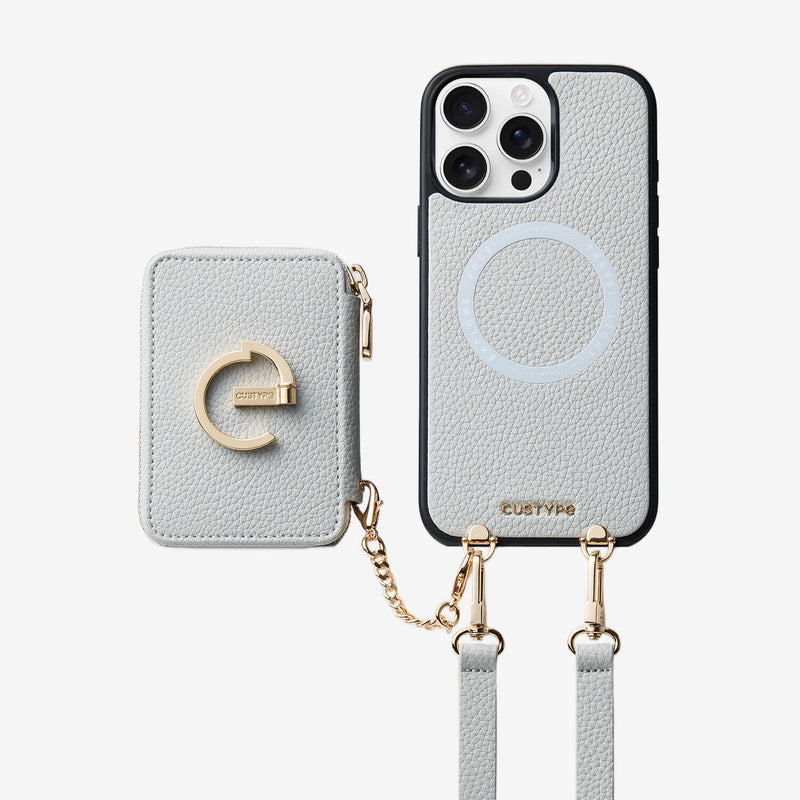 オリジナルデザインセット - 旅行に最適な取り外し可能なMagSafe対応クロスボディウォレットスマホケースセット - iPhone 12 Pro