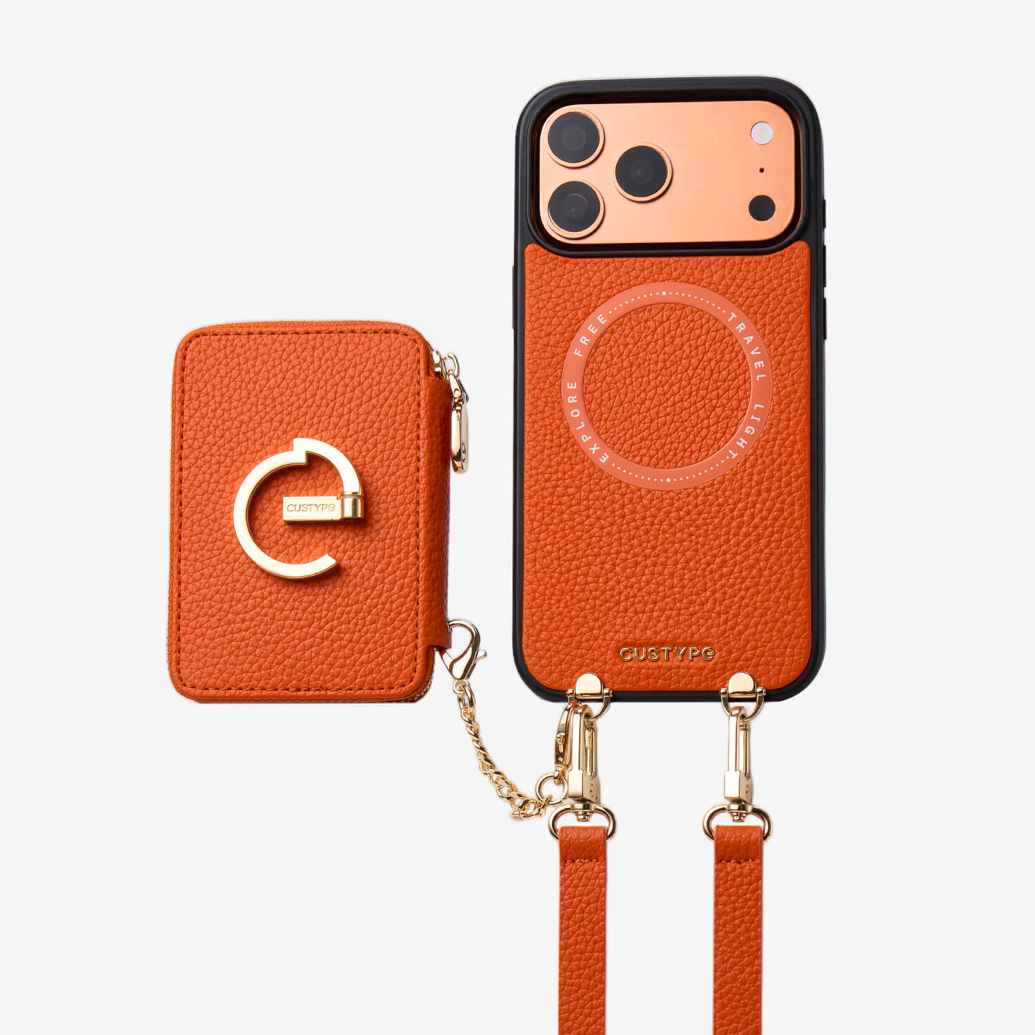 Custype iPhone 12シリーズケース、カードホルダーとストラップ付き
