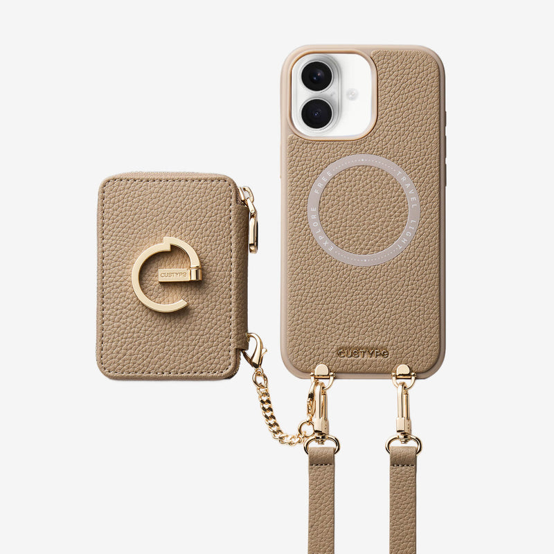 Original Design Set- Detachable Magsafe Crossbody Wallet Phone Case Set For Travel - iPhone 17