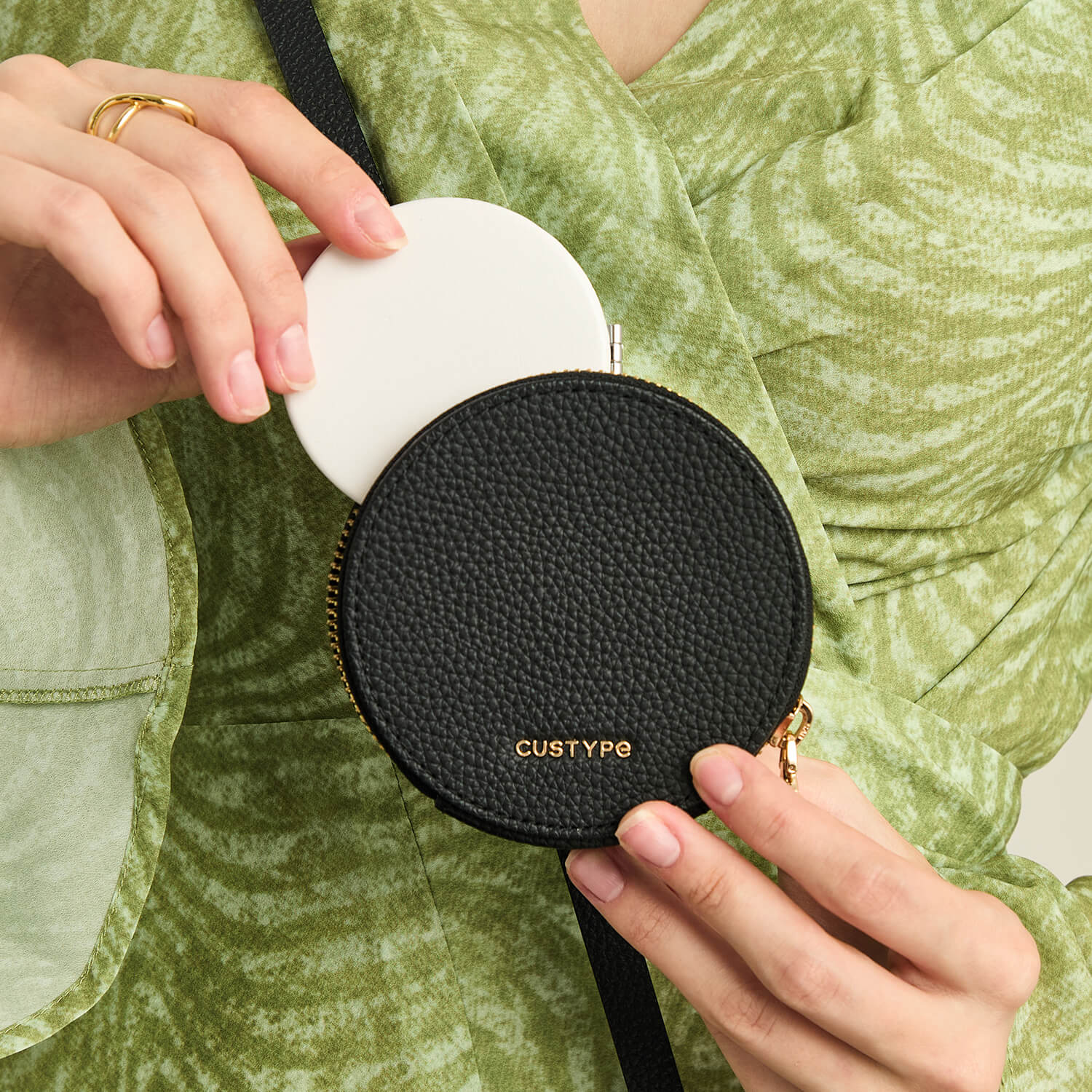 Original Design Set- Detachable Wireless Charging Crossbody Wallet Phone Case Round Pouch Set