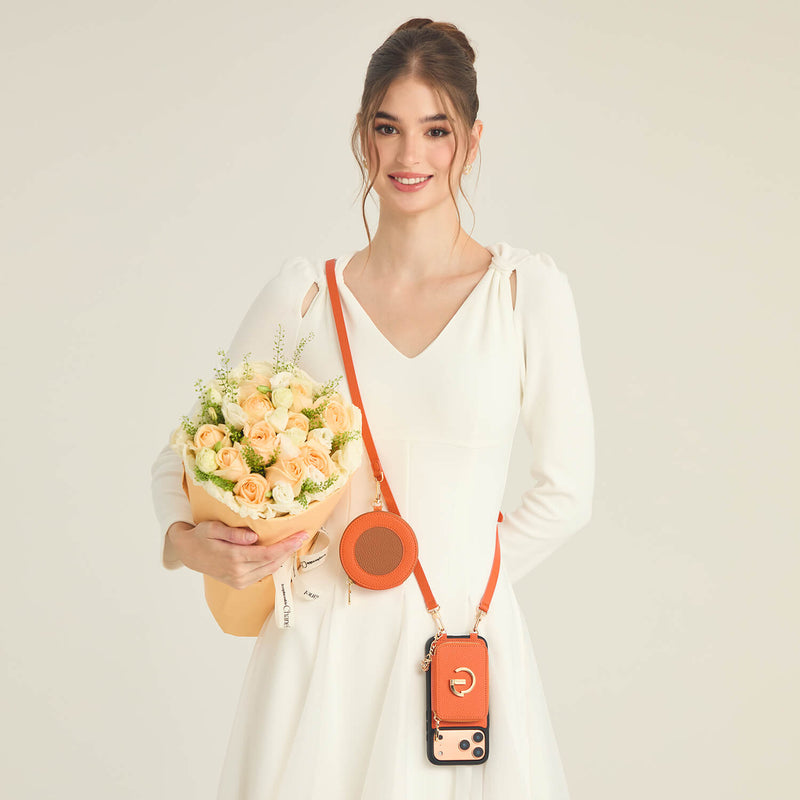 Original Design Set- Detachable Wallet Case with Strap for iPhone