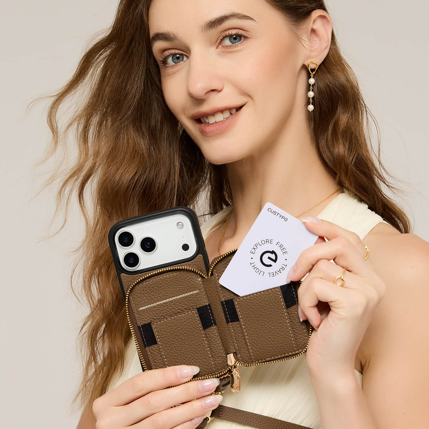 Morandi Grace Kit- Detachable Wallet Phone Case with Strap & Stand