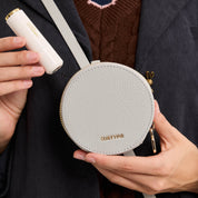 オリジナルデザインセット - 取り外し可能なワイヤレス充電クロスボディウォレット電話ケースラウンドポーチセット