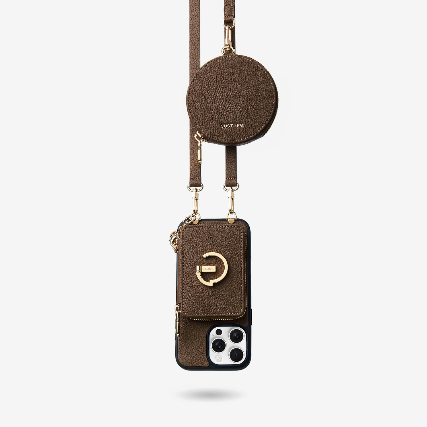 モランディ グレースキット - ストラップ＆スタンド付き取り外し可能なウォレットフォンケース