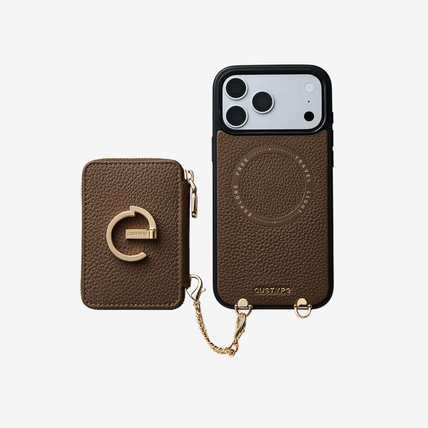 モランディ グレースキット - ストラップ＆スタンド付き取り外し可能なウォレットフォンケース