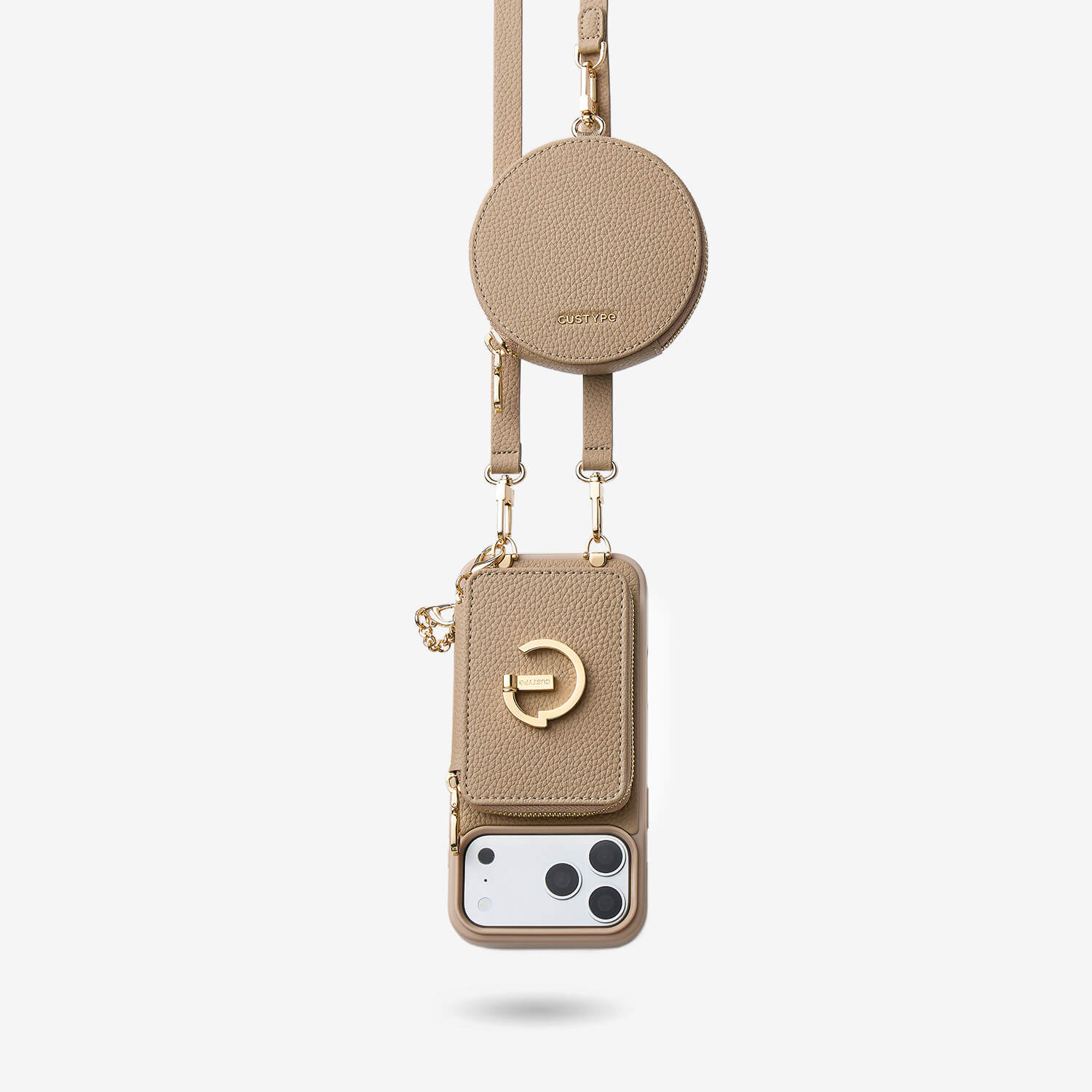 iPhone 18 Pro Case With Strap - 灰褐