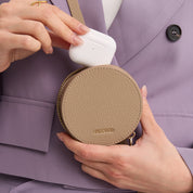 オリジナルデザインセット - 取り外し可能なワイヤレス充電クロスボディウォレット電話ケースラウンドポーチセット