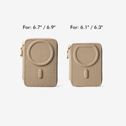 taupe magnetic wallet for phone