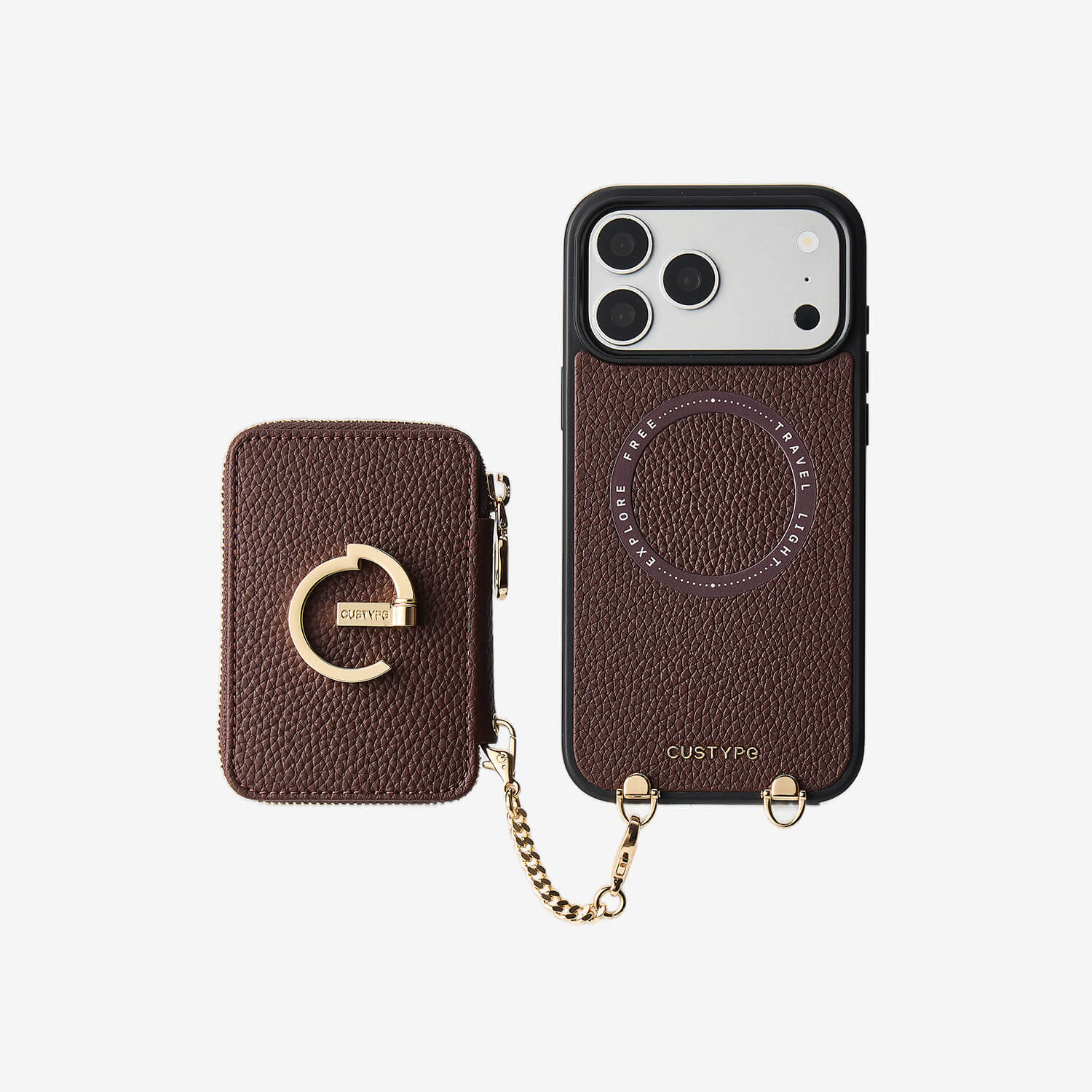 オリジナルデザインセット - 取り外し可能なウォレット型スマホケース、ワイヤレス充電カードホルダー、ワイヤレス充電機能付き