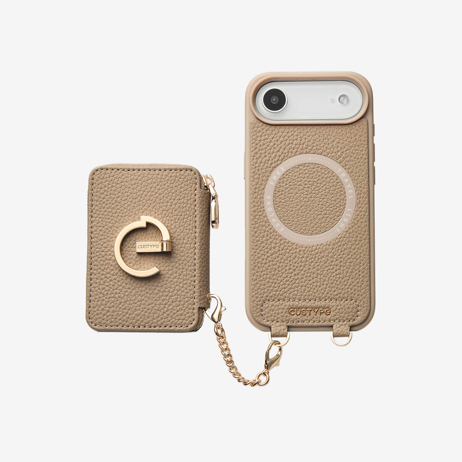 Original Design Set- Detachable Wallet Phone Case with Wireless Charging Card Holder and Wireless Charging-Custype