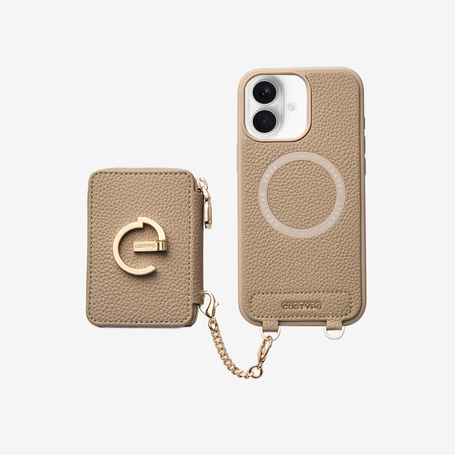 Original Design Set- Detachable Wallet Phone Case with Wireless Charging Card Holder and Wireless Charging-Custype