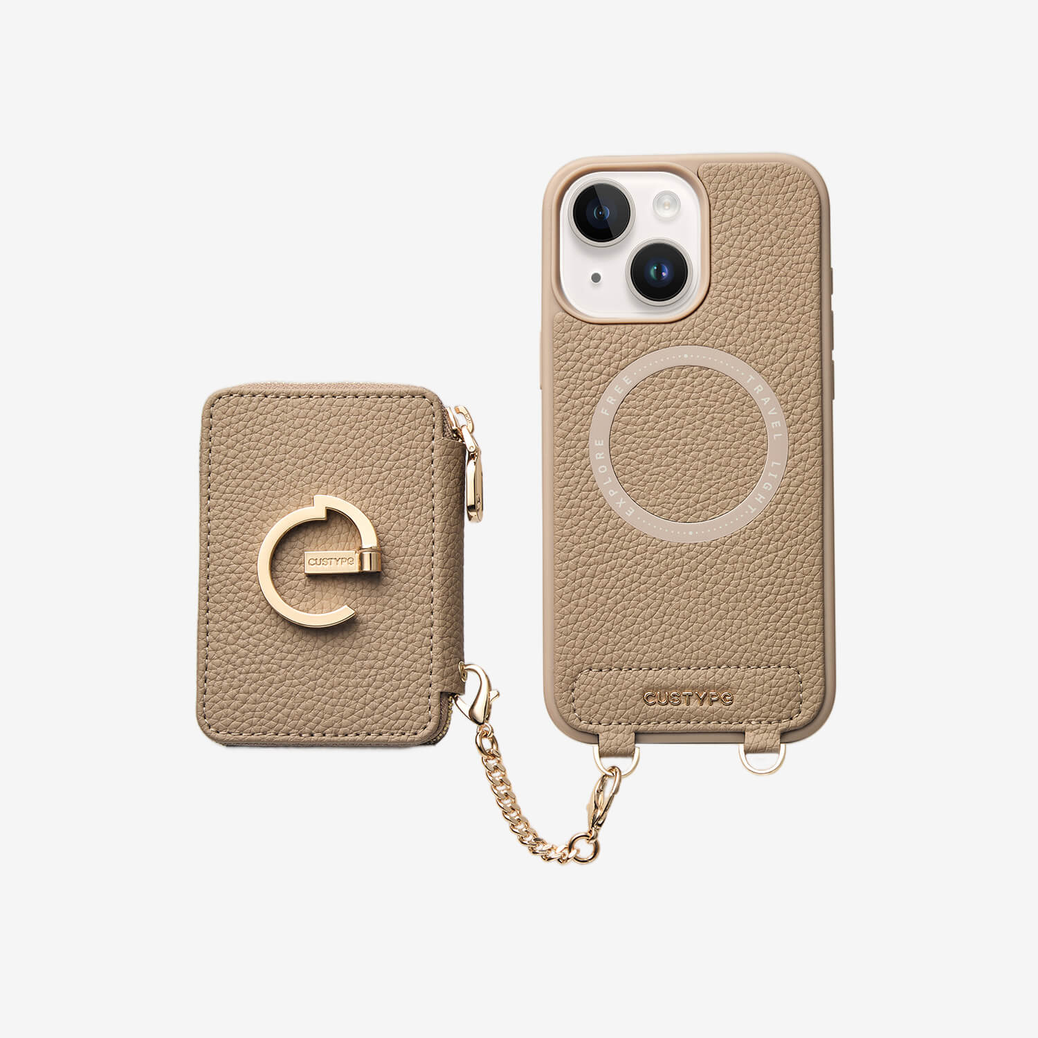 Original Design Set- Detachable Wallet Phone Case with Wireless Charging Card Holder and Wireless Charging-Custype