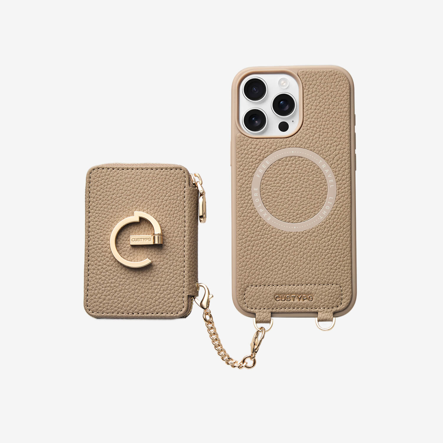 Original Design Set- Detachable Wallet Phone Case with Wireless Charging Card Holder and Wireless Charging-Custype
