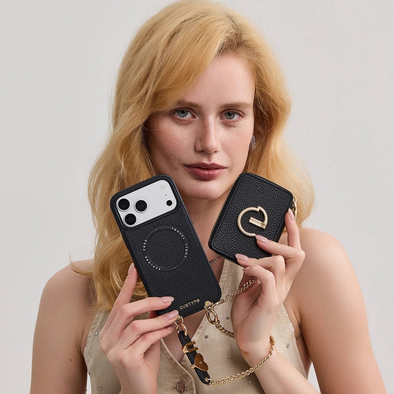 Personalised Style Kit- Detachable Wallet Phone Case with Wrist Strap & Grip-Mobile Phone Cases-Custype