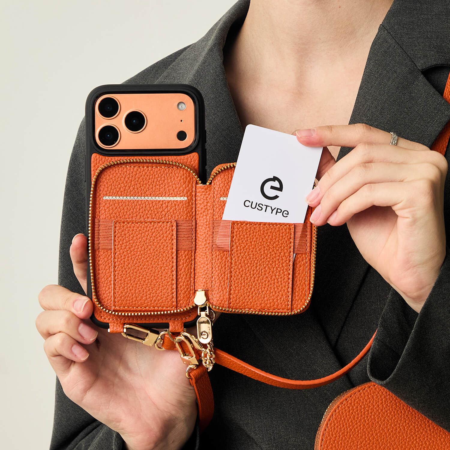 Original Design Set- Detachable Wireless Charging Crossbody Square Stand Wallet Phone Case Round Pouch Set-Mobile Phone Cases-DETACHABLE WALLET & ROUND POUCH