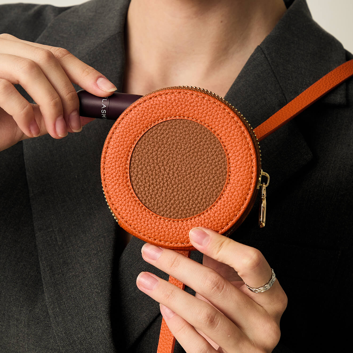 Original Design Set- Detachable Wireless Charging Crossbody Square Stand Wallet Phone Case Round Pouch Set-Mobile Phone Cases-DETACHABLE WALLET & ROUND POUCH