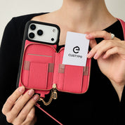 Original Design Set- Detachable Wireless Charging Crossbody Square Stand Wallet Phone Case Round Pouch Set-Mobile Phone Cases-DETACHABLE WALLET & ROUND POUCH