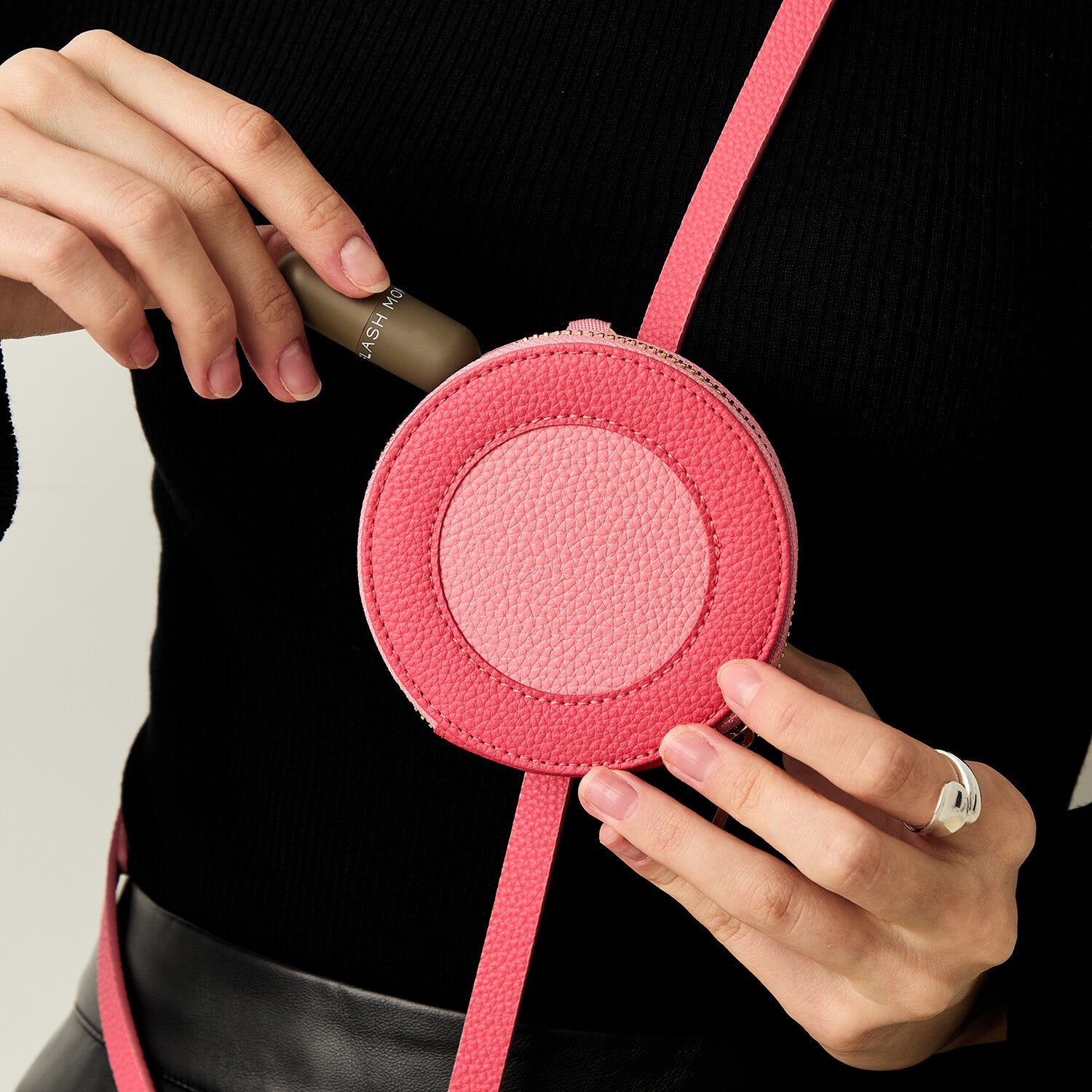 Original Design Set- Detachable Wireless Charging Crossbody Square Stand Wallet Phone Case Round Pouch Set-Mobile Phone Cases-DETACHABLE WALLET & ROUND POUCH