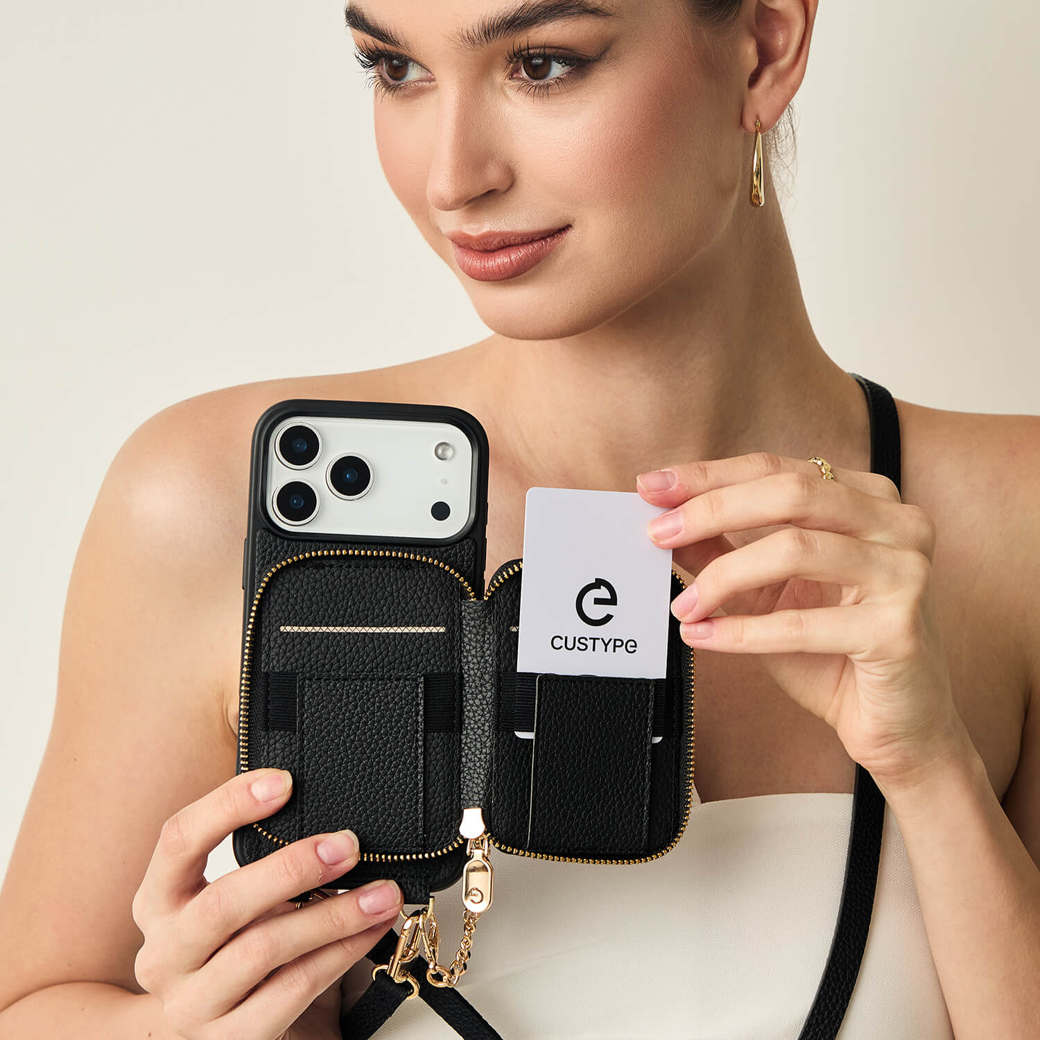 Original Design Set- Detachable Wireless Charging Crossbody Square Stand Wallet Phone Case Round Pouch Set-Mobile Phone Cases-DETACHABLE WALLET & ROUND POUCH